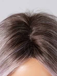 20英寸优雅渐变紫色波浪假发，女士齐肩中分卷发浅紫色波波头假发，外观自然，采用耐热合成纤维制成，适合日常佩戴、派对、角色扮演等场合。 - 漸層紫 - 查看 6