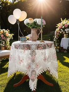 Vải Polyester 100%, Tay nghề thêu tinh xảo, Viền ren rỗng thêu tan trong nước, Khăn trải bàn hình vuông/hình chữ nhật cho nhà bếp, bàn ăn, bàn làm việc, bàn cà phê, bàn trang điểm, khăn choàng tủ quần áo, đồ trang trí nhà cửa, Khăn trải bàn hoa cho phòng khách, phòng ngủ, sân, trong nhà/ngoài trời, cắm trại, biệt thự, ngày lễ, tiệc tùng, tủ, tụ họp gia đình, trang trí ngày lễ, đồ trang trí tiệc/đám cưới, 1 chiếc - Nhiều màu - Xem 8