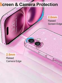 1pc Glitter Transparent Full Body Shockproof Protective Phone Case, TPU Soft Bumper Cover, Compatible With IPhone 17/17 Air/17 Pro/17 Pro Max/16/16 Pro/16 Plus/16 Pro Max 16/15 Pro Max/14 Pro Max/13 Pro Max/12 Pro Max/11 Pro Max/16 Pro Max