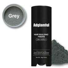 Polvo de fibra capilar Adglamful, 30g - Cobertura instantánea para el cabello ralo y la raya, ideal para hombres