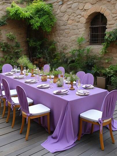 1pc Polyester Washable Tablecloth, Suitable For Weddings, Banquets, Dining Table Decor And Home Decoration