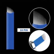 10pcs Microblading Needles Tattoo Needles Permanent Makeup Blade Pin 12 14 16 18 U18 21 Manual Eyebrow Pen Blades