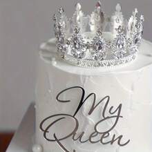 1 buc Coroană elegantă pentru tort în stil prințesă, decor pentru petrecerea de aniversare, decor pentru copt - Multicolor - Vizualizare 1