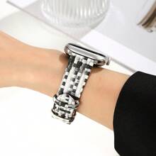 1 pieza Correa de reloj de efecto de mosaico para mujer, compatible con 38/40/41/42/44/45/49mm Ultra/SE/10/9/8/7/6/5/4/3/2/1