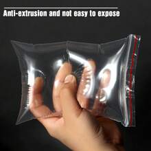100pcs 1 Inch To 12 Inch Plastic Self-Seal Bags, PE Material, Reusable Ziplock Bags, 200Pcs Variety Pack, Double Layer 0.065mm Thick, Transparent Jewelry Pouches, Document Holders, Outdoor Camping Multi-Purpose Tool Bags, Holiday Gift Packaging, Clothes Storage Bags, Vacuum Seal Bags, Transparent Self-Adhesive Bags, Suitable For Transport, Travel, Outdoor Camping, Storage, Packaging, Gifts, Holidays - 100Pcs - View 6