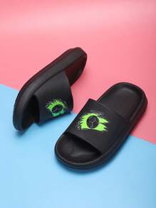 Sandalias infantiles de espuma, livianas y antideslizantes con fondo suave, diseño de dibujos animados lindos, cómodas y de secado rápido, sandalias casuales unisex para la playa para niños mayores