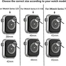 1pc Glacier Integrated Full Coverage Protective Band Compatible With Apple Watch, 42mm 46mm 38mm 40mm 41mm 44mm 45mm, Breathable TPU Sports Strap For Apple Watch Series 10/9/8/7/6/5/4, Suitable For Summer, Unisex - Multicolor - View 11
