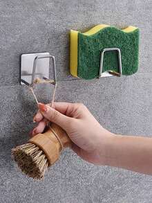 Under Cabinet Cutting Board Holder - 4 Pcs Pot Lid Organizer For Cabinet Cutting Board Holder Rack Storage Stainless Steel Under Shelf Counter Chopping Board Holder,Sink Sponge Shelf - Silver - View 7