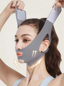 1Pc Women's Gray/Pink//Night Bandage Mask For Everyday Wear. This Seamless V-Shaped Sleep Mask Is Perfect For Use Both While Sleeping And Relaxing At Home. You Can Wear It While Watching TV, Working Out Or Having Fun.