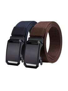 Men's Nylon Ratchet Belt, Fashionable Nylon Fabric Automatic Buckle Belt For Outdoor Casual Jeans, Golf, Suitable For Teenagers, Summer Outdoor Sports Or Vacation Travel, Graduation Gift, Birthday Accessory, Or Daily Wear