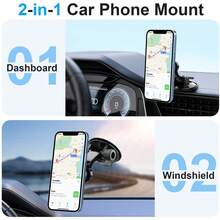 Magnetic Phone Holder, Suitable For Cars, Can Be Upgraded By 360 ° Rotation In Just One Second, Foldable And Multifunctional Installation, Suitable For All Smartphones Compatible With IPhone, Android Phone, Gift For Birthday, Family, Friends Car Accessories, Car Phone Holder - Multicolor - View 8