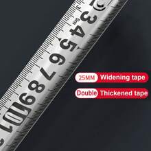 New Stainless Steel Red & Black Gradient Measuring Tape, Extra Thick Waterproof Rustproof High Precision Wear-Resistant Retractable Ruler, For Decoration, Construction, Industrial Use