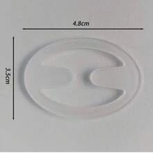 4pcs/Set Oval Shaped Bra Strap Clips, Invisible Non-Slip Bra Strap Clips, Innerwear Shoulder Strap Anti-Slip Clips, Invisible Bra Strap Buckle, Bra Clasp Strap Clip - Black and White Skin Transparent - View 7