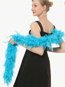 1PC Colorful Artificial Fur Boas For Women For Dancing Wedding Party Halloween,Stage Decoration Holiday Party Headwear Accessories Clothing Accessories, ,Scarf Decoration, Suitable For Birthday Party, Halloween,Horse Racing, Tea Party, New Year's Eve, Concert And Home Decor, Dance Wedding, Stage Performance, Carnival Costume And Accessories, Party Supplies,Ideal Choice For Gifts