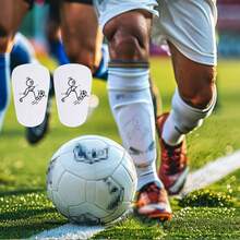 2 Pairs Mini Soccer Player Pattern Leg Guards, Thick Adult Clip-On Shin Pads - Durable Mini Soccer Shin Guards, Suitable For All Seasons - Multicolor - View 7