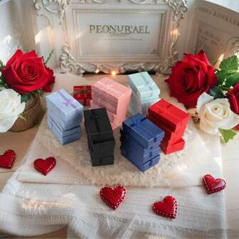 1pc/5pcs/24pcs Bow Jewelry Gift Box, Jewelry Box For Small Gifts, Ring, Earring, Bracelet Storage Box, Packaging Box, Holiday Gift, Anniversary, Wedding, Birthday, Jewelry Display And Packaging Supplies, Beading And Jewelry Making, Birthday Gift, Mother's Day Gift, Friends Back To School