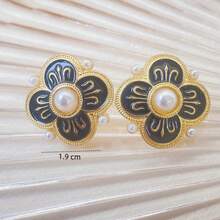 1pc Retro Geometric Pattern European & American Style Fashion Pin Brooch, Versatile For Daily Wear And Festivals - Earrings - View 6