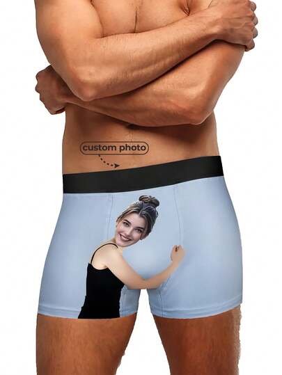 Customize A Pair Of Men's Underwear, Upload A Photo, And Make It A Gift.