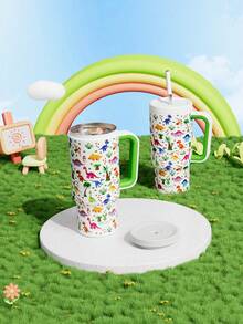 24oz Handled Insulated Tumbler, Vacuum Insulated Stainless Steel Travel Mug With Straw, Vacuum Insulated Water Bottle, Reusable Stainless Steel Water Bottle - Keeps Hot/Cold For Up To 24 Hours - White - View 7