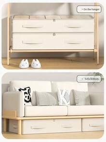 1pc/2pcs Hộp đựng đồ gia cố chống bụi dưới gầm giường có tay cầm để đựng chăn bông, chăn, đồ giường, gối và đồ chơi Phụ kiện phòng ngủ - Nhiều màu - Xem 10