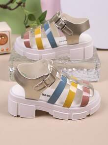 Giày sandal La Mã thời trang cho bé gái, giày cao gót đế xuồng, giày công chúa thanh lịch, thích hợp cho đi mua sắm hàng ngày, dự tiệc và đi biển. - Nhiều màu - Xem 5