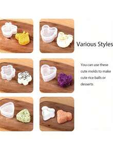 DIY Sushi Mold Onigiri Rice Multi-Shape Cake Rolls Multi-Function Japanese Household Bento Kitchen Baking Cartoon Tools - Multicolor - View 11
