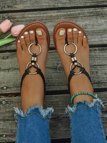 新款时尚系带女式拖鞋，休闲罗马风格一脚蹬平底凉鞋，黑色、米色、棕色，纯色编织舒适沙滩凉鞋，博主推荐厚底凉鞋，夏季沙滩鞋，优雅搭扣低跟圆头拖鞋，防臭防滑简约户外拖鞋，百搭平底一脚蹬女式凉鞋