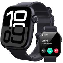 W&O 2026 Popular 2.01-Inch Touchscreen Smartwatch For 2024, Suitable For Both Men And Women, Featuring High-Definition Call Quality, Step And Calorie Tracking, Music And Message Reminders, Over 100 Fitness And Sports Functions, Wireless Connectivity Compatible With Android And Phone. - màu đen - Xem 1