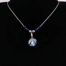 1 pieza Collar con colgante de piedra preciosa y concha, diseño de amor y espacio profundo Rafayel, para mujeres y hombres, regalo y joyería de cosplay