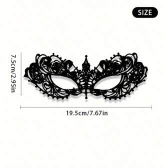 1pc Women's Elegant Lace Masquerade Mask - Fabric Queen Style Half Face Mask, Suitable For Cosplay, Party And Events, Rave