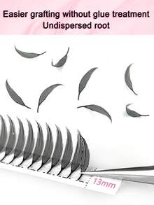 CoMango 240Fans C/D 漫画尖头睫毛扇 预制尖头睫毛嫁接 单根/混合 8-15mm 适用于动漫睫毛妆容 睫毛簇、睫毛束、单根睫毛、假睫毛 - 卡其色 - 查看 4