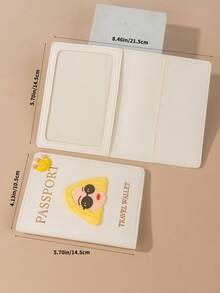 1pc Matte Finish Pu Material Travel Passport Cover With World Map & Letter Print And Fixed Design Passport Holder Passport Case Passport Wallet Passport Bag For Holiday For Vacation Passport Pouch For Flight For Back To School For Men And Women Travel Essentials Travel Accessories Valentine's Day SummerFor Travel Lightweight