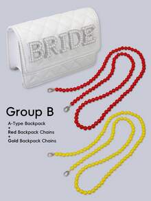 1 Stück Kunstperlen Braut Clutch Tasche Bridal-Shower Hochzeit Verlobung Flitterwochen Junggesellinnenabschied Henne Party Dekoration Ehefrau Mrs. Geschenk