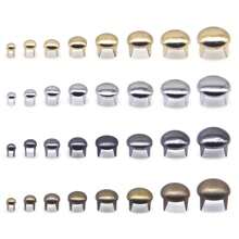 50/100pcs/Pack Metal Studs Round Four Claw Rivets For Leather Sliver Studs Rivets For Clothes Accessories For Bags DIY