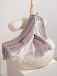 1PC 75*185cm Solid Color Gradual Change Short Tassel Scarf Shawls And Wraps Summer Soft Lightweight Multi-Functional Accessories Large Over Size Silky Feeling Unisex Evening Dresses Party Travel Office Wedding Evening Dresses Gift - Scarf - View 14