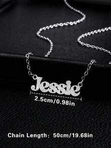 Customized Stainless Steel Name Necklace, Personalized Matte Simple Custom English Letter Font, Suitable For Couples, Friends, Family, Mother's Day High-End Gift, Gold Fashion Jewelry Necklace For Daily Wear, Perfect For Anniversary, Wedding, Friends Gathering, Back To School, Classmate Reunion
