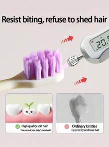 8 pièces Brosse à dents pour enfants à motif animal, soies souples pour la protection des gencives, convient aux nourrissons et aux tout-petits, décorations interchangeables de têtes d'animaux