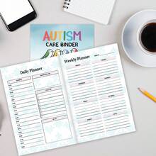 1pc Autism Care Binder,120page Care Plan For Autistic Patients - Multicolor - View 5