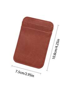 1pc Vertical Fashionable Simple PU Leather Men's Mini Lightweight Business Card Holder Business Multi Slot Card Bag Cover Eessential For Men
