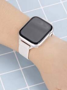 1PC Girl Boy Nylon Elastic Strap Fashion Sports And Nature Styles, Suitable For Both Boy And Girl Compatible With Apple Watch 45mm 49mm 38mm 40mm 41mm 42mm 44mm 46mm, Compatible With Apple Watch Series Ultra SE 10 9 8 7 6 5 4 3 2 1 Watch Accessories Gifts - White - View 5