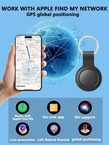 1pc The Latest Smart Air Tag Tracker From 2025, Key Finder, Supports The "Find My" Application Only Available On IOS System. Compatible Item Locator, Suitable For Wallets, Suitcases, Suitcases, Backpacks, Etc., Equipped With A Replaceable Battery Button Tracker.