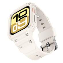 1pc Glacier Integrated Full Coverage Protective Band Compatible With Apple Watch, 42mm 46mm 38mm 40mm 41mm 44mm 45mm, Breathable TPU Sports Strap For Apple Watch Series 10/9/8/7/6/5/4, Suitable For Summer, Unisex - Multicolor - View 8