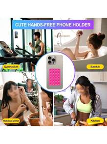 1 pièce Support de téléphone en silicone avec ventouse - support adhésif pour smartphone sans les mains, pour mur et verre
