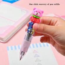 5 支/10 支迷你彩色圆珠笔、工艺笔、文具用品、多功能（4 合 1）可伸缩 4 色墨水、0.7 毫米子弹头，书写顺畅流畅，多种风格，无羽毛，适合日记和节日礼物。