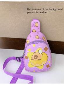 1pc Capybara Chest Bag Cute Cartoon One-Shoulder Crossbody Bag Casual Versatile Storage Chest Bag