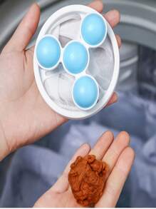 1pc/5pcs Washing Machine Floating Lint Filtering Net Bag, Lint Remover Cleaner Cleaning Ball For Laundry [Slight Color Difference Due To Lighting, Does Not Affect Usage]