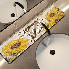 1 件家居装饰、水龙头盖垫、耐用涤纶、防水防滑、适用于厨房和浴室、带吸盘轻松安装、非常适合夏季和日常装饰、礼物、浴室垫 | 水龙头垫 | 耐用水龙头垫、水龙头配件 - 彩色 - 查看 16