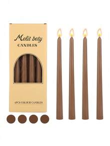 2025新款渐变色蜡烛套装，4支/盒，欧美风格长蜡烛，适合家居装饰、浪漫约会、婚礼派对、慵懒下午茶，无香蜡烛，设计师特别配色方案，礼盒包装，是馈赠亲朋好友的理想礼物，适合任何节日和季节，是生日、毕业等场合的完美礼物。 - 彩色 - 查看 19