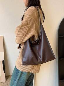 Nuevo diseño de bolso de hombro de gran capacidad para mujer, bolso de mano de moda para mujer