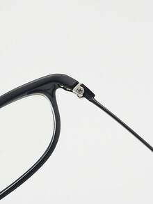 1PC Classic Large Frame Non-Prescription Glasses For Women Round Frame Design Suitable For Stylish Outfits Decorative Glasses - Multicolor - View 4